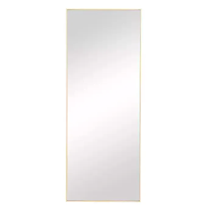New Kirklands Home Gold Wood Rectangular Wall Mirror, 14x36 in.