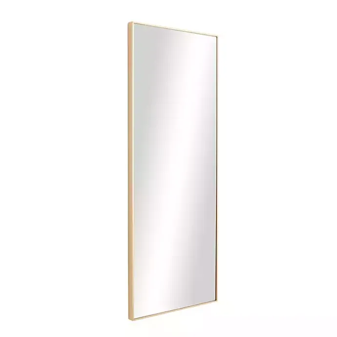 New Kirklands Home Gold Wood Rectangular Wall Mirror, 14x36 in.