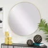 Kirklands Home Gold Wood Round Frame Mirror