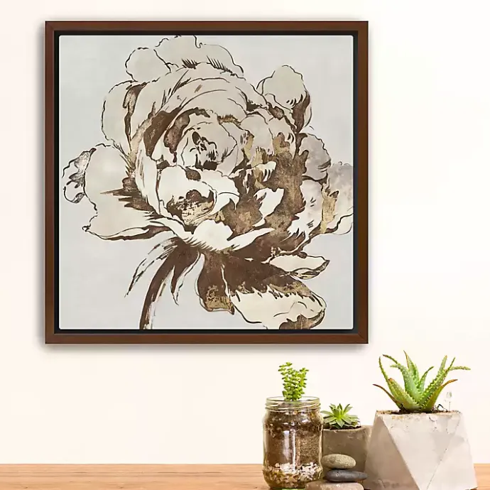 Discount Kirklands Home Golden Blossom I Framed Canvas Art Print
