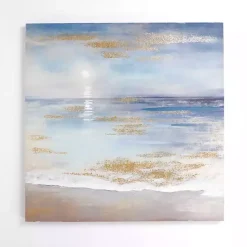 New Kirklands Home Golden Coastal Landscape Canvas Art Print