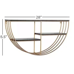 Hot Kirklands Home Golden Half Moon Wall Shelves