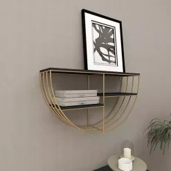Hot Kirklands Home Golden Half Moon Wall Shelves