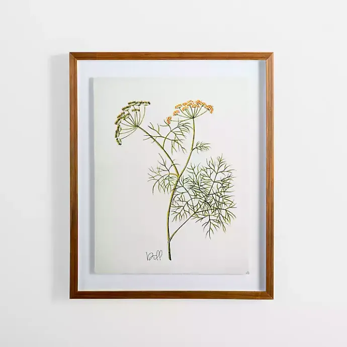 Hot Kirklands Home Golden Leaves Herbs Dill Framed Art Print