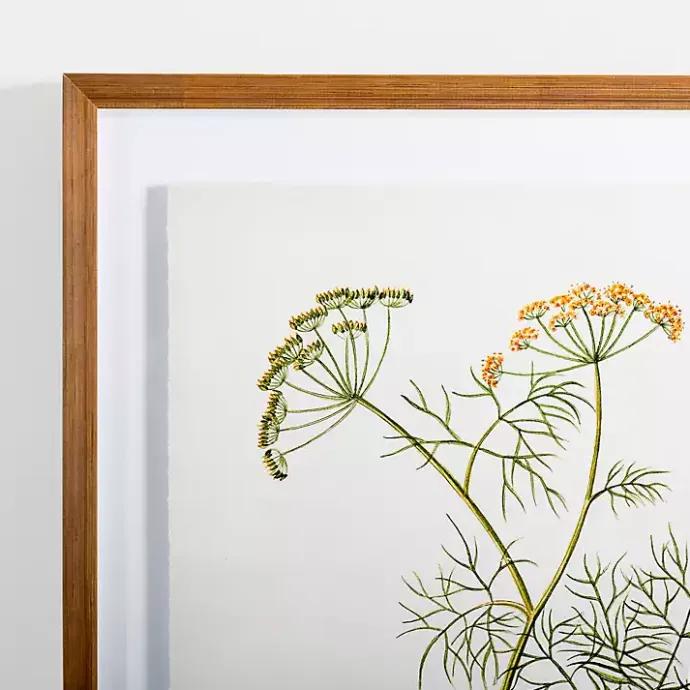 Hot Kirklands Home Golden Leaves Herbs Dill Framed Art Print