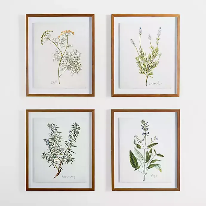 Hot Kirklands Home Golden Leaves Herbs Dill Framed Art Print