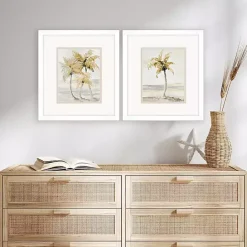 Hot Kirklands Home Golden Palm Framed Art Prints, Set of 2