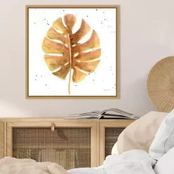 Outlet Kirklands Home Golden Palm Framed Canvas Art Print