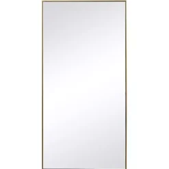 Clearance Kirklands Home Golden Simple Rectangular Frame Wall Mirror