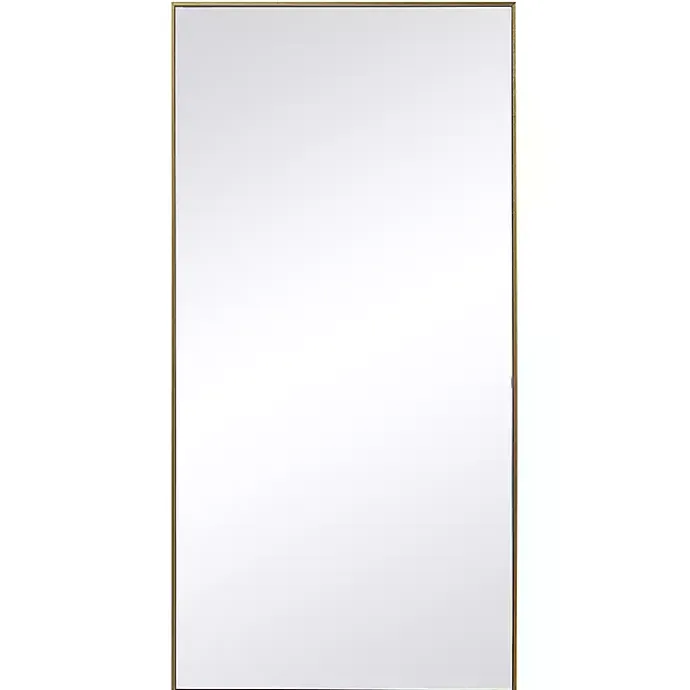 Clearance Kirklands Home Golden Simple Rectangular Frame Wall Mirror