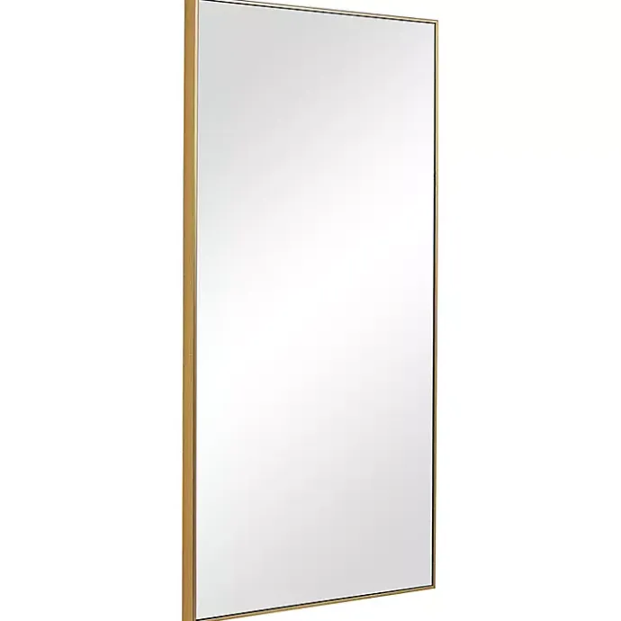 Clearance Kirklands Home Golden Simple Rectangular Frame Wall Mirror