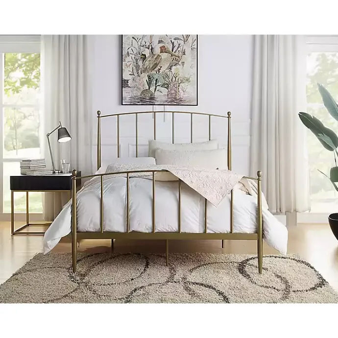 Online Kirklands Home en Sun Modern Arch Full Bed Frame Gold