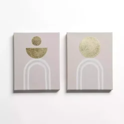 Sale Kirklands Home Golden White Arch Canvas Art Prints, Set of 2
