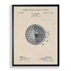 Discount Kirklands Home Golf Ball Patent Framed Art Print