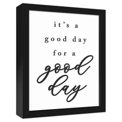 Sale Kirklands Home Good Day for a Good Day Framed Canvas Wall Plaque