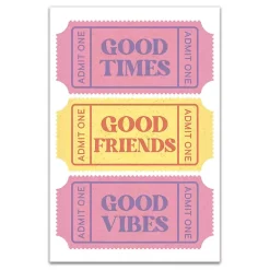 New Kirklands Home Good Vibes Ticket Stub Canvas Art Print