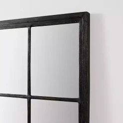 Outlet Kirklands Home Grande Black Window Pane Leaner Mirror
