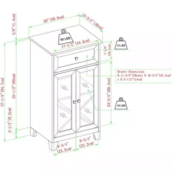 New Kirklands Home Graphite Double Door Reeves Cabinet Black