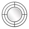 New Kirklands Home Graphite Metal Bullseye Round Wall Mirror