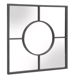 Clearance Kirklands Home Graphite Metal Geometric Square Wall Mirror