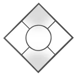 Clearance Kirklands Home Graphite Metal Geometric Square Wall Mirror