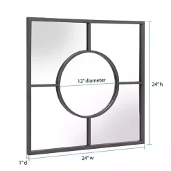 Clearance Kirklands Home Graphite Metal Geometric Square Wall Mirror