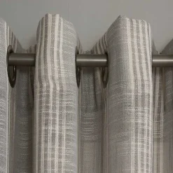 Discount Kirklands Home Graphite Stripe Single Curtain Panel, 84 in.