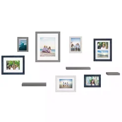 Best Kirklands Home Gray & Navy 10-pc. Gallery Wall Frame & Shelf Set