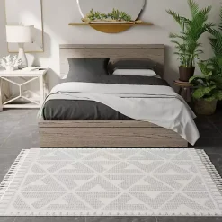 Outlet Kirklands Home & White Geometric Shag Area Rug, 8x10 Gray