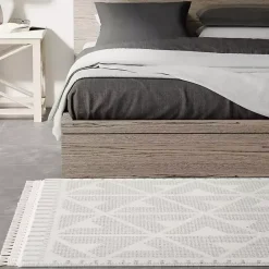 Outlet Kirklands Home & White Geometric Shag Area Rug, 8x10 Gray