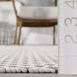 Kirklands Home Gray & White Trellis Indoor/Outdoor Runner, 3x8