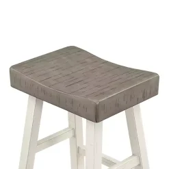 Sale Kirklands Home & White Wood Bar Stools, Set of 2 Gray