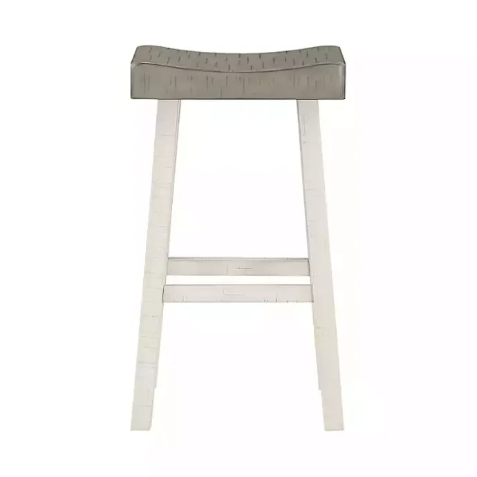 Sale Kirklands Home & White Wood Bar Stools, Set of 2 Gray