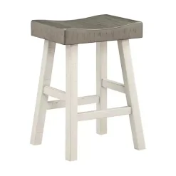 Best Kirklands Home & White Wood Counter Stools, Set of 2 Gray
