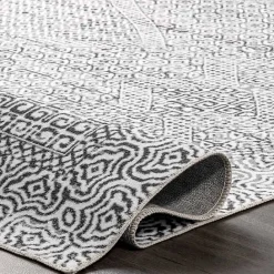 Clearance Kirklands Home Gray Abstract Pattern Washable Area Rug, 3x5