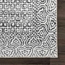 Clearance Kirklands Home Gray Abstract Pattern Washable Area Rug, 4x6