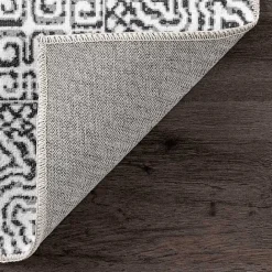 Kirklands Home Gray Abstract Pattern Washable Area Rug, 5x8