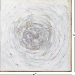 Kirklands Home Gray Abstract Swirl Metal Wall Plaque