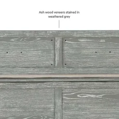 Online Kirklands Home Gray and Beige Carlton Storage Bench