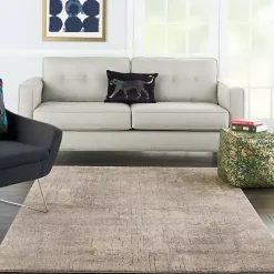 Hot Kirklands Home Gray and Beige Tally Textured Area Rug, 5x7