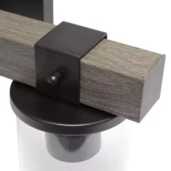 Discount Kirklands Home and Black Glass Shade Vanity Light Gray
