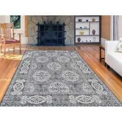 Discount Kirklands Home Gray and Blue Alex Area Rug, 5x7