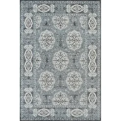 Discount Kirklands Home Gray and Blue Alex Area Rug, 5x7