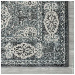 Discount Kirklands Home Gray and Blue Alex Area Rug, 5x7