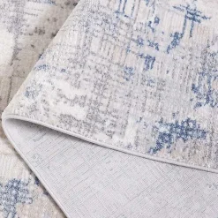 New Kirklands Home Gray and Blue Whisper Abstract Runner, 2x8