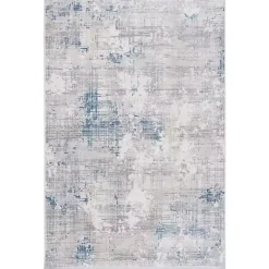 Outlet Kirklands Home Gray and Blue Whisper Abstract Area Rug, 5x7