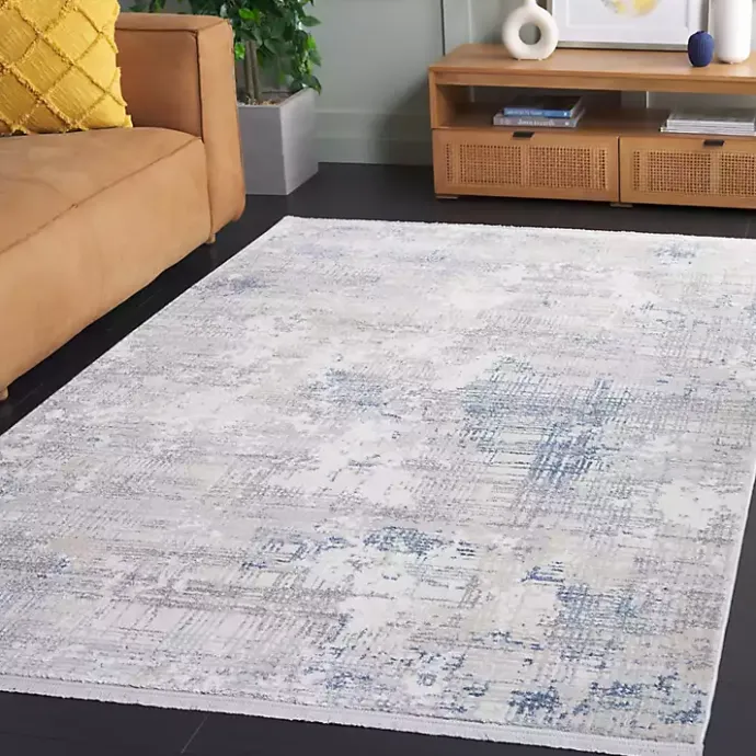 Outlet Kirklands Home Gray and Blue Whisper Abstract Area Rug, 5x7