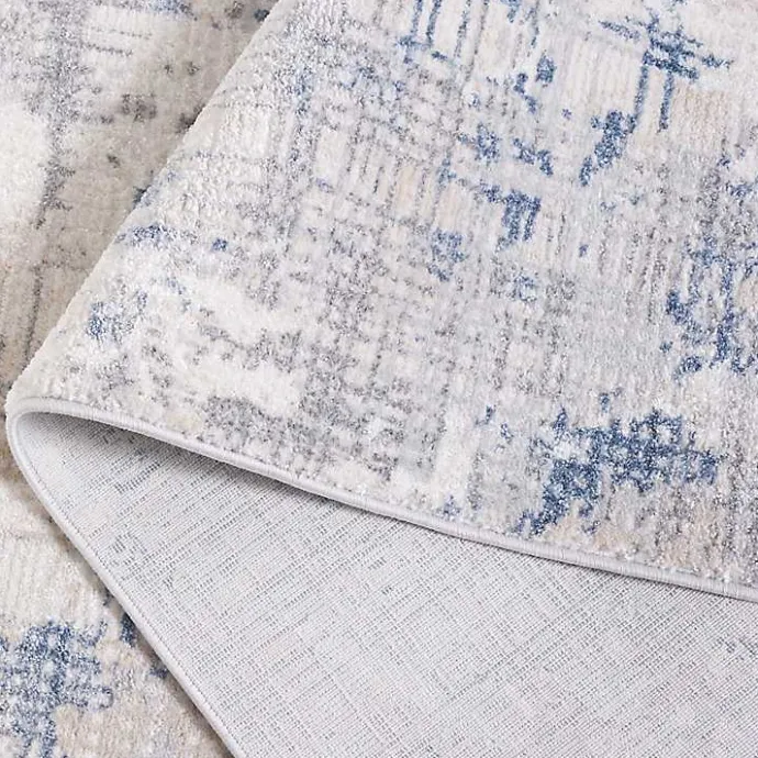 Outlet Kirklands Home Gray and Blue Whisper Abstract Area Rug, 5x7