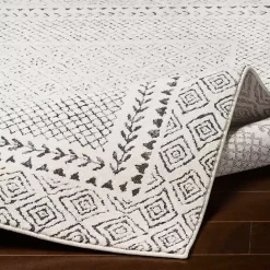 Online Kirklands Home Gray and Cream Border Harrah Area Rug, 5x7