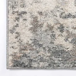 Outlet Kirklands Home Gray and Cream Wray Modern Runner, 2x8